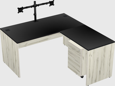 L-shaped office desk