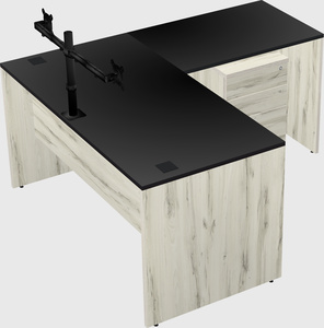 L-shaped office desk