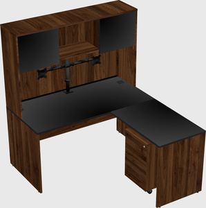 L-shaped office desk