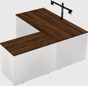 L-shaped office desk