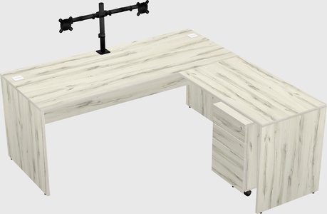 L-shaped office desk