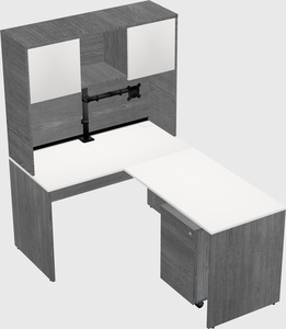 L-shaped office desk