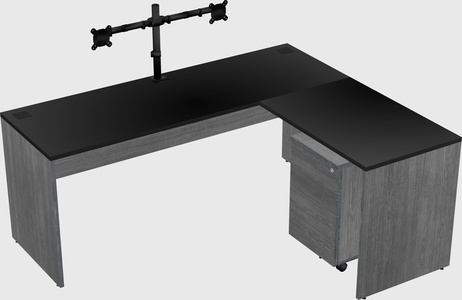 L-shaped office desk