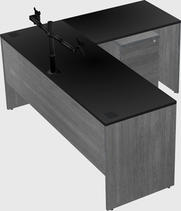 L-shaped office desk