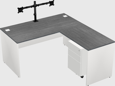 L-shaped office desk