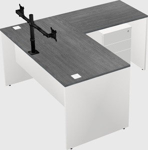 L-shaped office desk