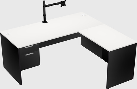 L-shaped office desk