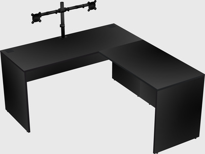 L-shaped office desk