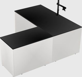 L-shaped office desk