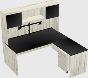 L-shaped office desk