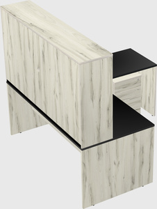 L-shaped office desk