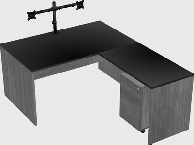 L-shaped office desk