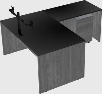 L-shaped office desk