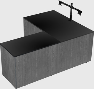 L-shaped office desk