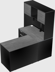 L-shaped office desk