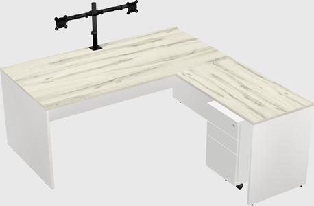 L-shaped office desk