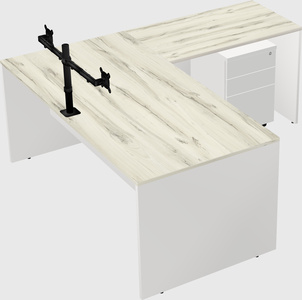 L-shaped office desk