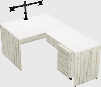 L-shaped office desk