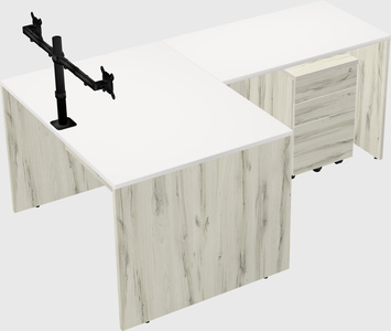 L-shaped office desk