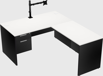 L-shaped office desk