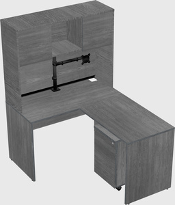 L-shaped office desk