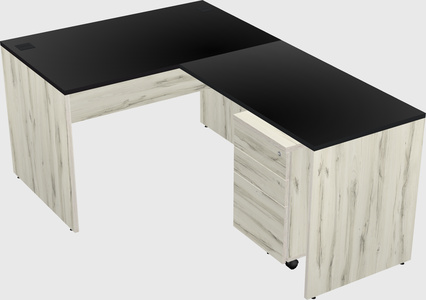 L-shaped office desk