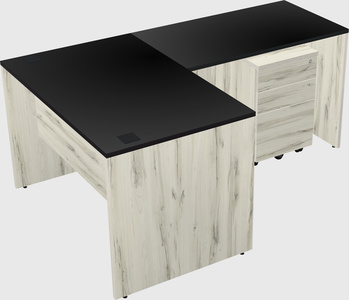L-shaped office desk