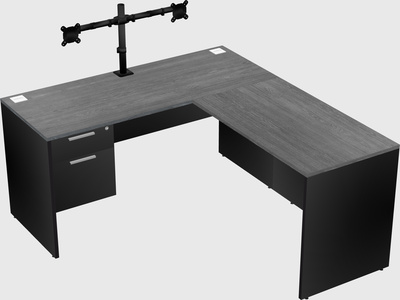L-shaped office desk