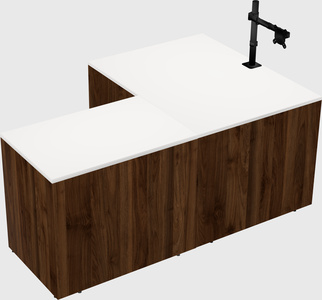 L-shaped office desk