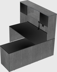L-shaped office desk