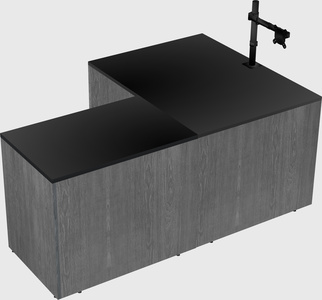 L-shaped office desk