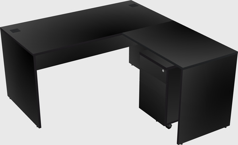 L-shaped office desk