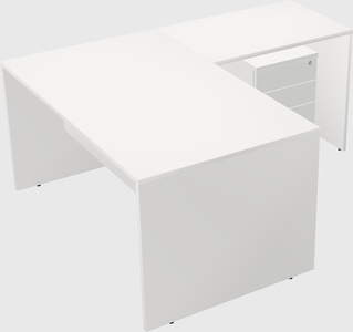 L-shaped office desk