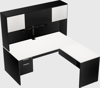 L-shaped office desk