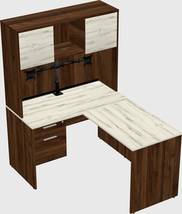 L-shaped office desk