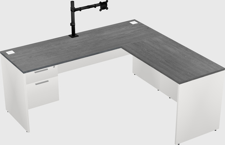 L-shaped office desk