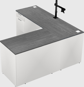L-shaped office desk