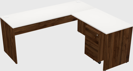 L-shaped office desk