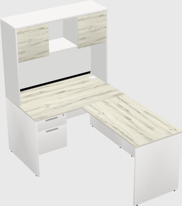 L-shaped office desk