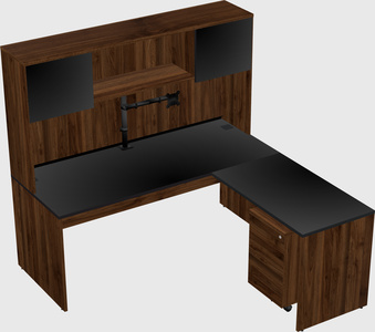 L-shaped office desk