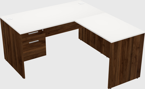 L-shaped office desk