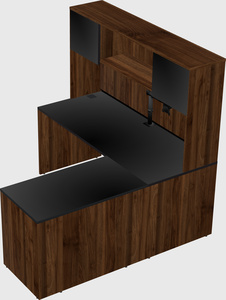 L-shaped office desk