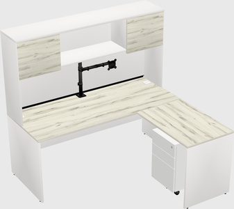 L-shaped office desk
