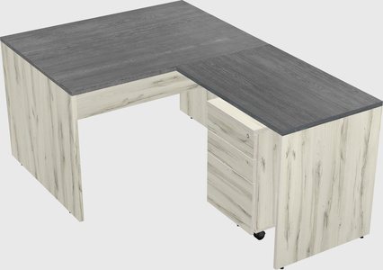 L-shaped office desk
