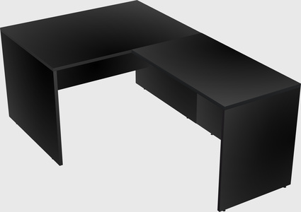 L-shaped office desk
