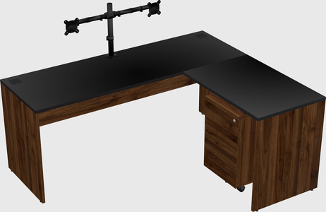 L-shaped office desk