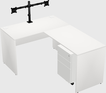 L-shaped office desk