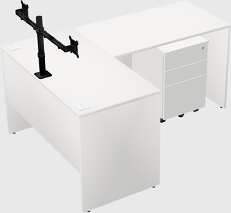 L-shaped office desk
