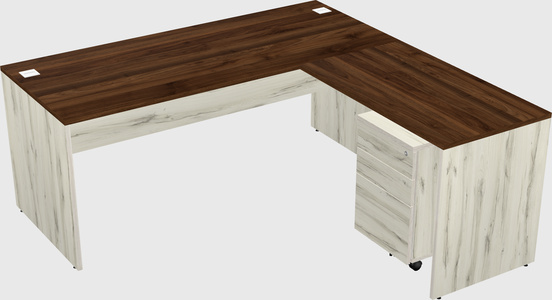 L-shaped office desk
