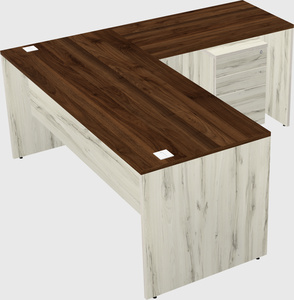 L-shaped office desk